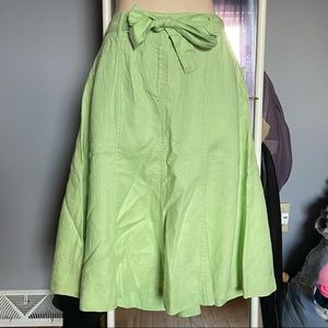 NWT Tommy Hilfiger 💯% Linen Midi A-Line Skirt Size 6 w/Pockets, Belt, Coastal